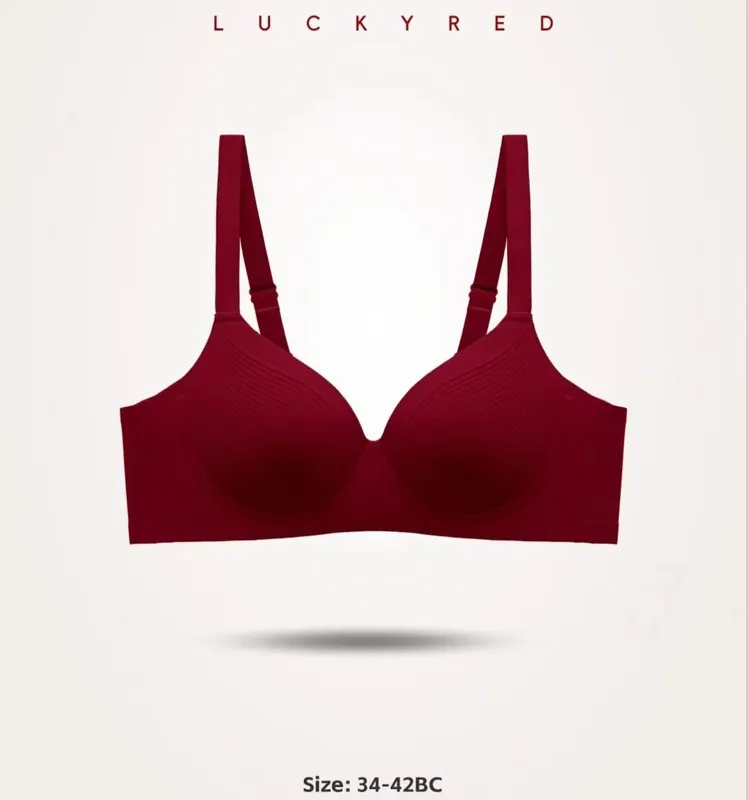 Sexy Red Push up Bra Set for Small Breasts Anti-Sagging Comfortable Breathable Wedding Lingerie Set without Underwire