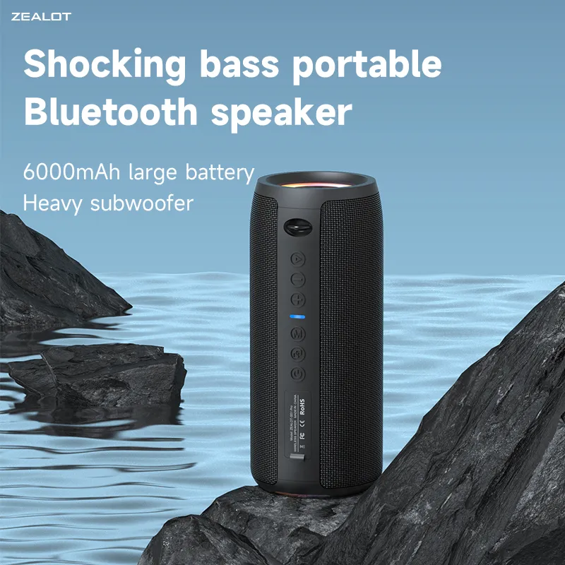Zealot-S51Pro 40w alto-falante bluetooth de alta potência 3d estéreo baixo alto-falante bluetooth portátil ipx5 à prova dwaterproof água adequado tws boom box