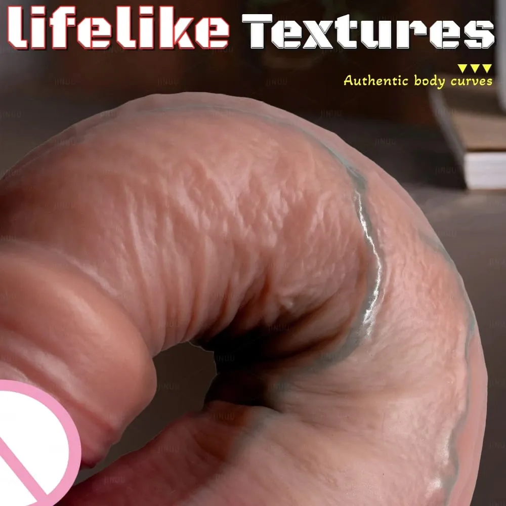 Realistic 3Sizes Phimosis Dildo Realistic Penis Soft Silicone Male Genitals Vaginal Masturbation Suction Cup Dick Woman Anal Sex