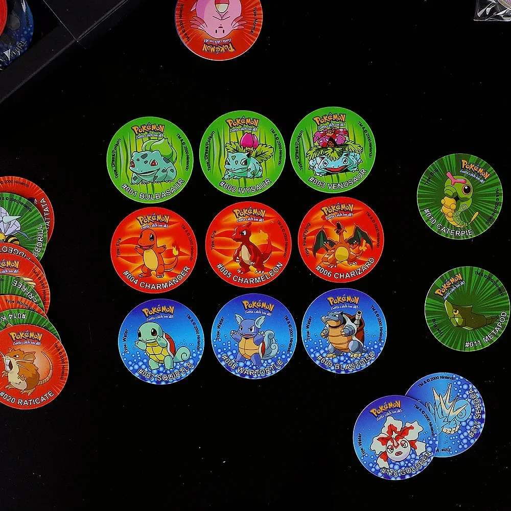1st/2nd/3rd Edition Ash Ketchum Starter Tap Collection Card For Poke mon Tazos Album Trainer Round Pogs Cheetos Chipitaps — image 2