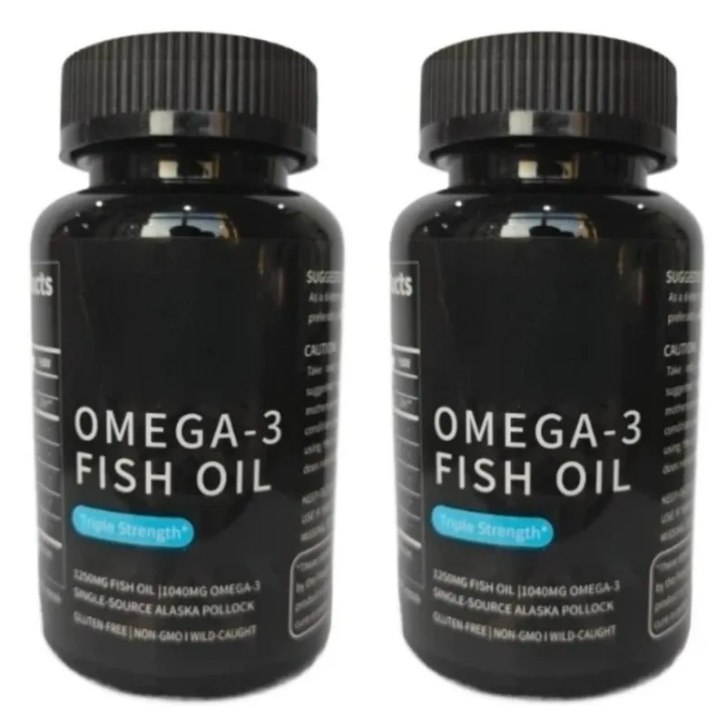 Omega-3 Fish Oil Softgels 90 Capsules Rich in High-purity Nutritional Supplement — 690mg EPA and 260mg DHA Daily Health Support