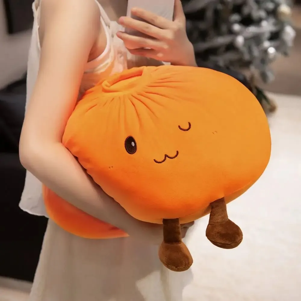 Super Soft Plush Material Steamed Bun Plush Pillow PP Cotton Filled Fluffy Comfortable Food Shaped Hug Pillow Stress Relief