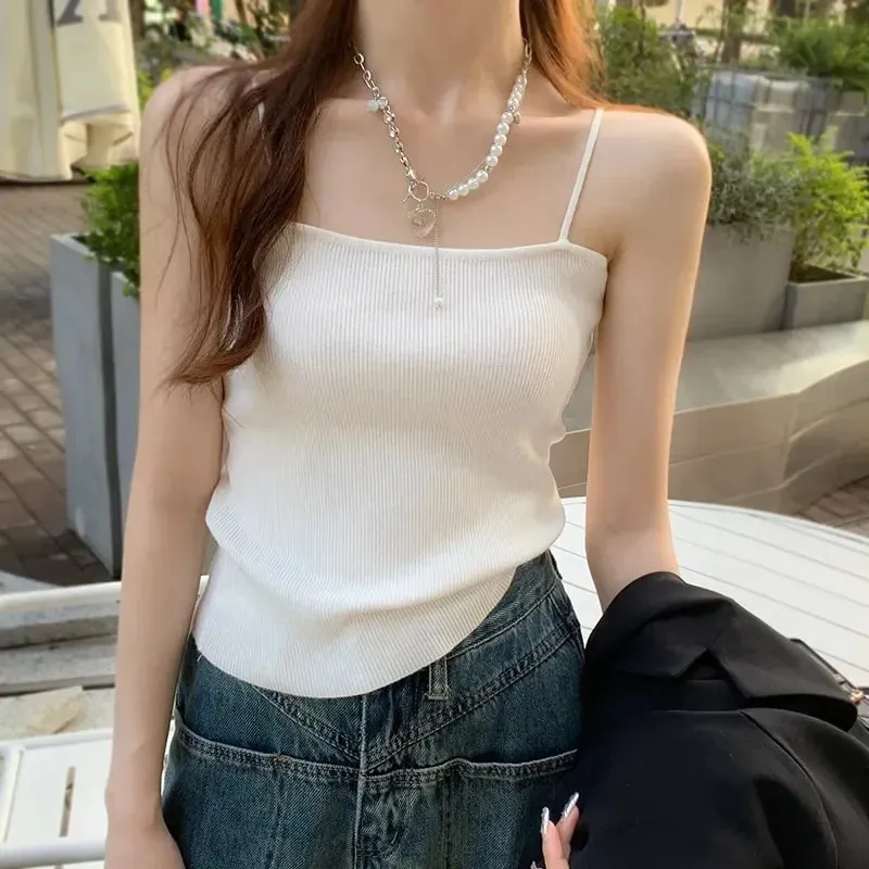 Backless Strap Tank Top Casual Women Halter Crop Tops Summer Sleeveless Camis Slim Solid Short Female Tube Cropped Vest 2026