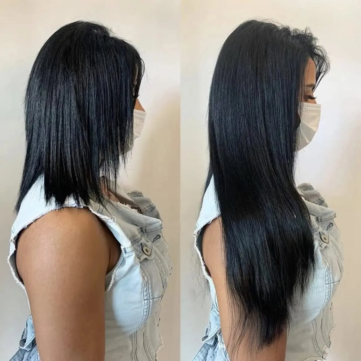 18 Inch Natural Black #1B Tape In Human Hair Extensions Remy Silky Straight Seamless Skin Weft 20Pcs 50G Tape Ins Hair For Wedding Daily Use