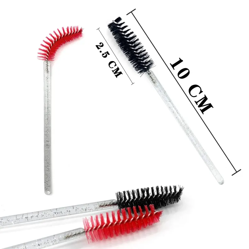 Jednorázové štětce na řasy Crystal Diamond Handle Štětec na řasy Řasenka na obočí Hůlky na řasy Potřeby pro prodloužení řas Makeup Tools