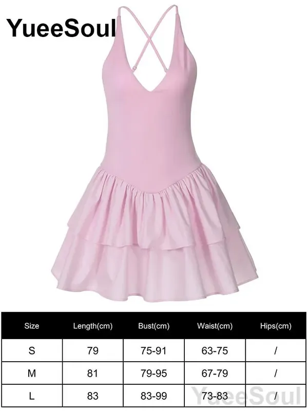 Pink Women's Dress Elegant Evening Birthday Party Female Dresses 2026 Summer New Sweet Cute Y2K Casual High Street Lolita Dress