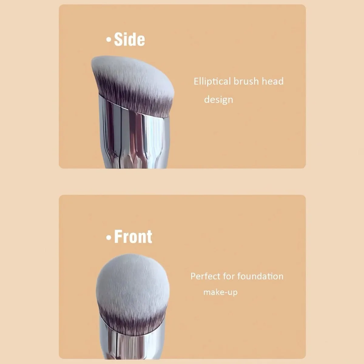 Profession Foundation Brush Round Oblique Head Soft Bristles Kabuki Brush for Contouring Dense Bristles — image 3