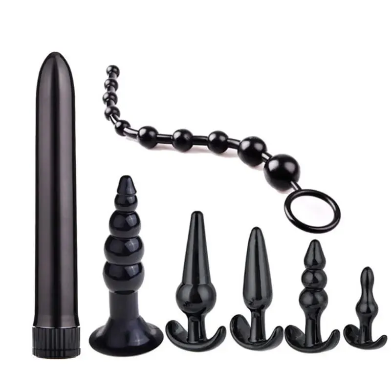 4/5/7/8Pcs/Set Silicone Butt Plug Dildo Masturbation Anal Plug Vaginal Plug Sex Toys Combination Anal Bead Dilator Toys for Gay — image 1
