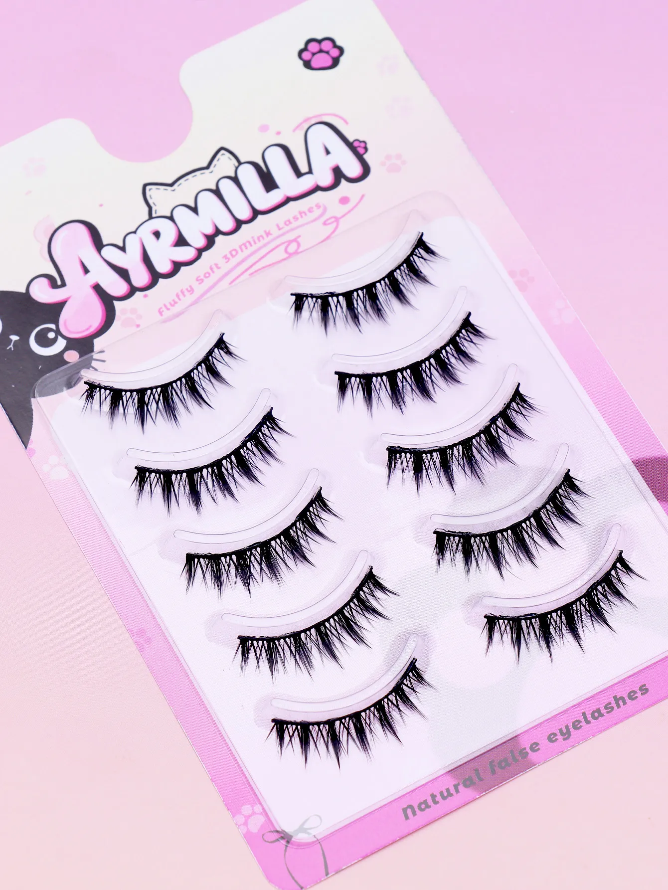 Spiky Devil Cat‑Eye False Eyelashes 5‑10mm Wispy Spiky Strip Lashes Natural Fluffy Fox Eye Lash Extension Soft 3D Mink‑Like