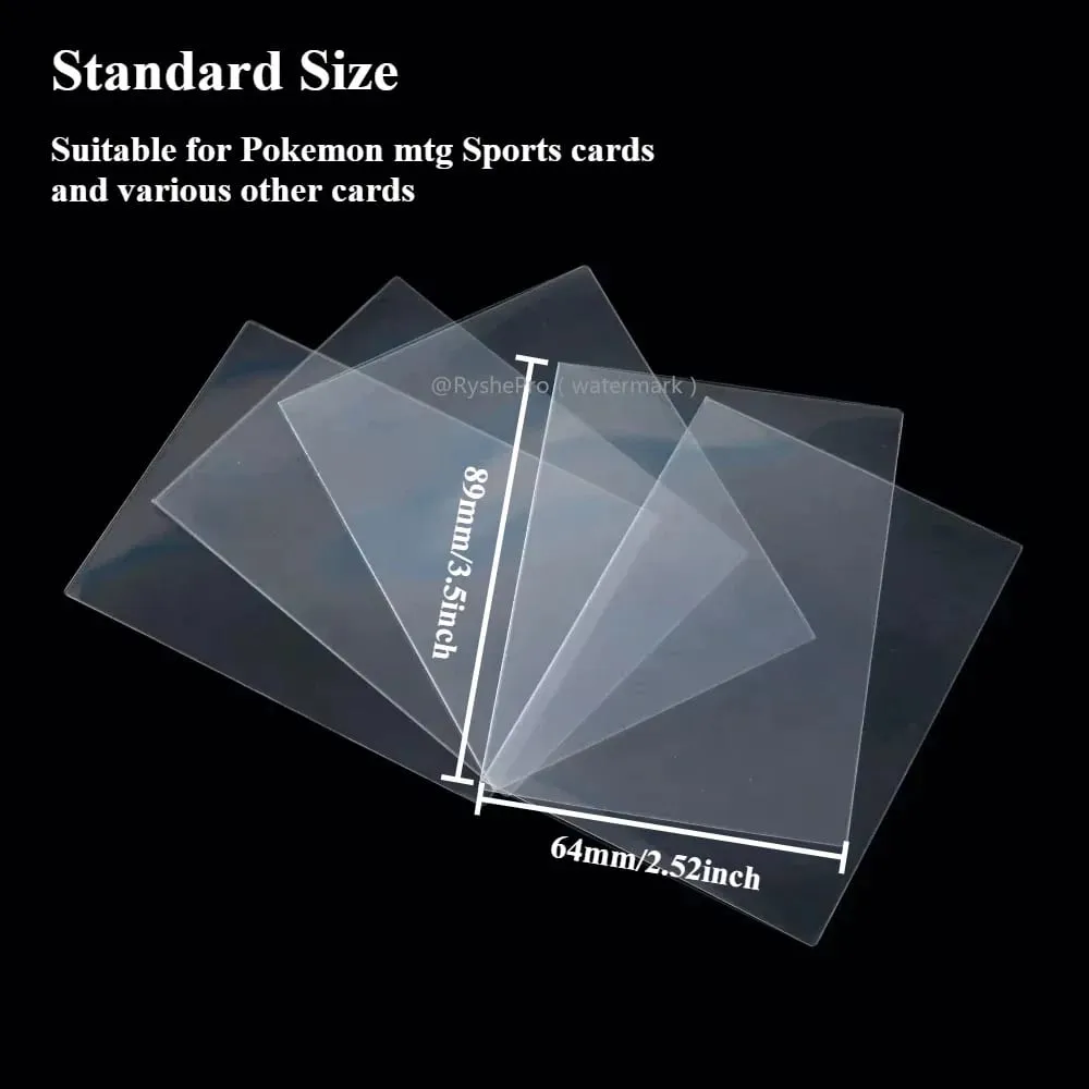 100 pz Hot Trasparente MTG Buste per carte Formato Standard Trasparente TCG Card Protector Copertura interna della carta per giochi da tavolo sportivi 64x89mm