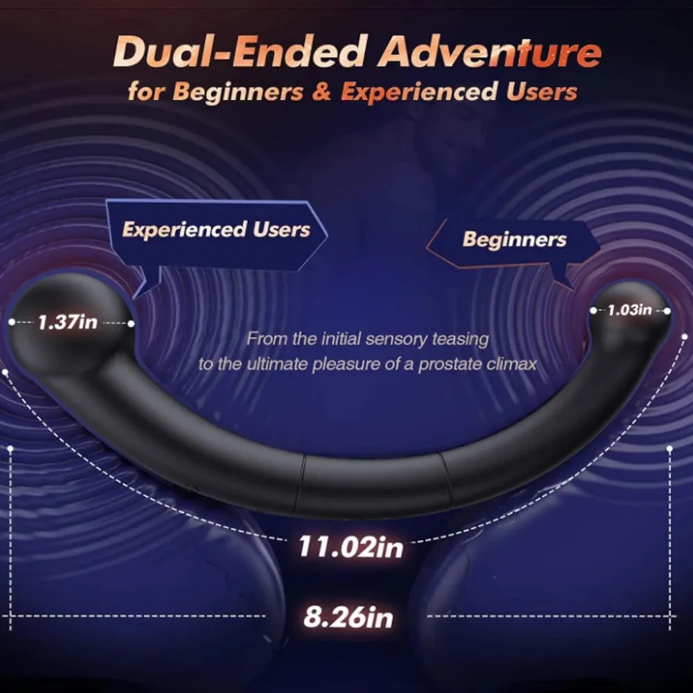 Double Ended Vibrating Prostate Massager 10 Vibrating Modes G Spot Stimulator Vaginal Stimulator Sex Toy for Women Men Couples