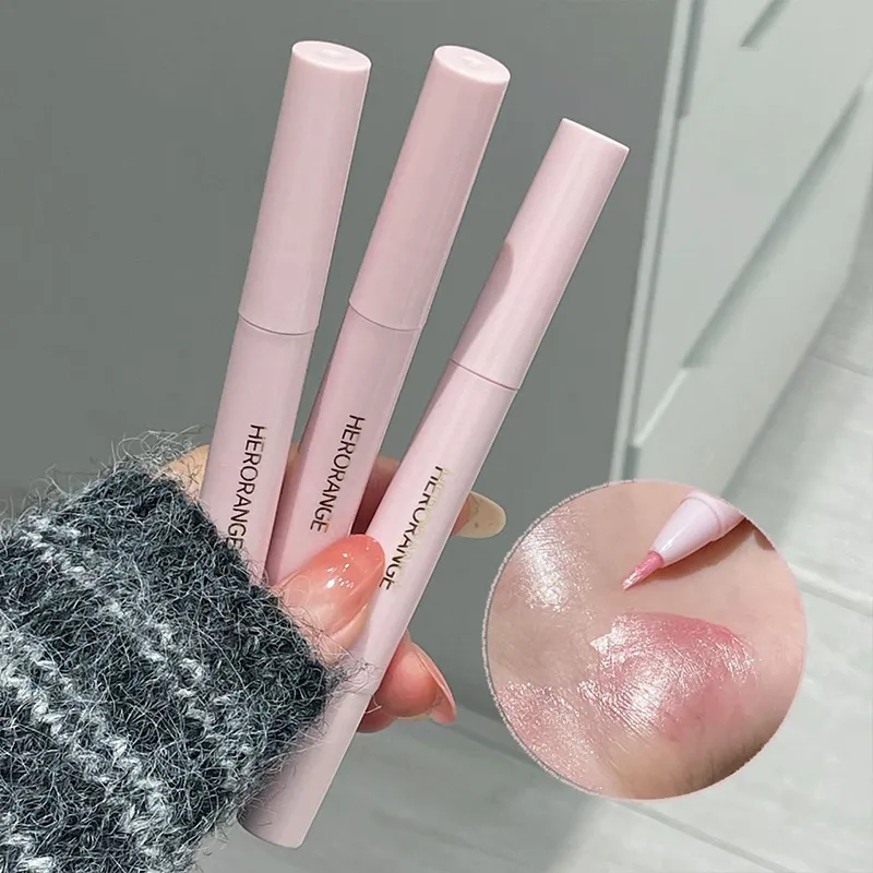 Peachy Pink Brightening Aegyo Sal Pencil Sparkling Highlighter Lying Silkworm Pen Fine Glitter Pearlescent Natural Eye Makeup — image 6