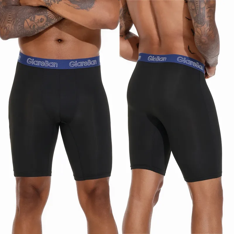 4 Pieces Mixed Colors Quick-Dry Long Leg Boxer Briefs Underpants Underwear For Home And Sports Hight Quality Male Panties Pants