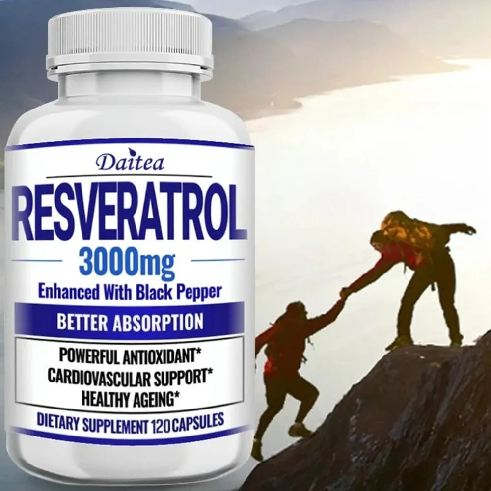 Resveratrol Supplement Capsules - Anti-Aging Cardiovascular & Joint Support Skin Health — image 1