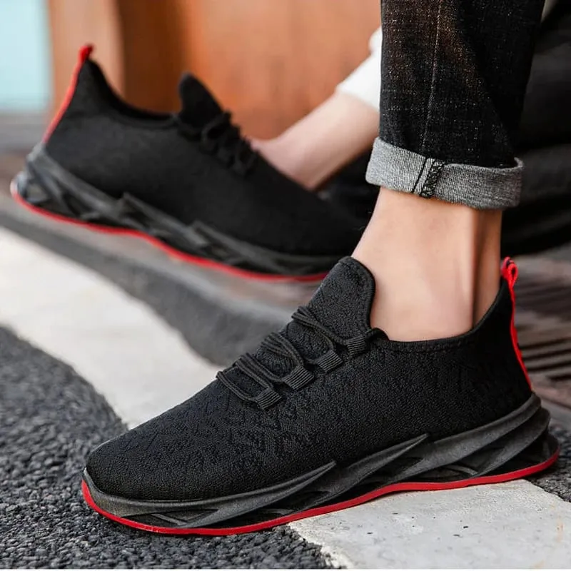 Men Casual Sport Shoes Breathable Lightweight Sneakers Outdoor Mesh Black Running Shoes Athletic Jogging Tenis Walking Shoes — image 5