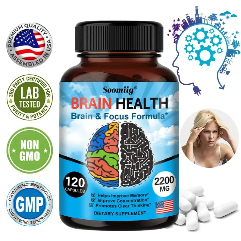 Ginkgo Biloba Capsules 1200mg Supports Memory Brain Function and Mental Alertness Brain Health Supplement 30/60/120 Capsuels — image 1