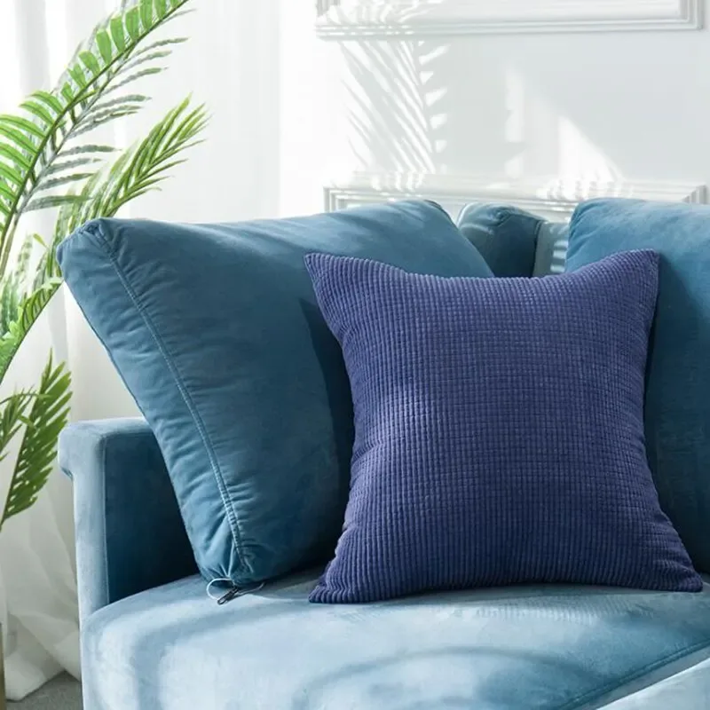 Solid Luxury Square Cushion Cover 30x50/40x40/45x45/50x50cm Soft Decorative Throw Pillow Case for Sofa Car Home — image 18