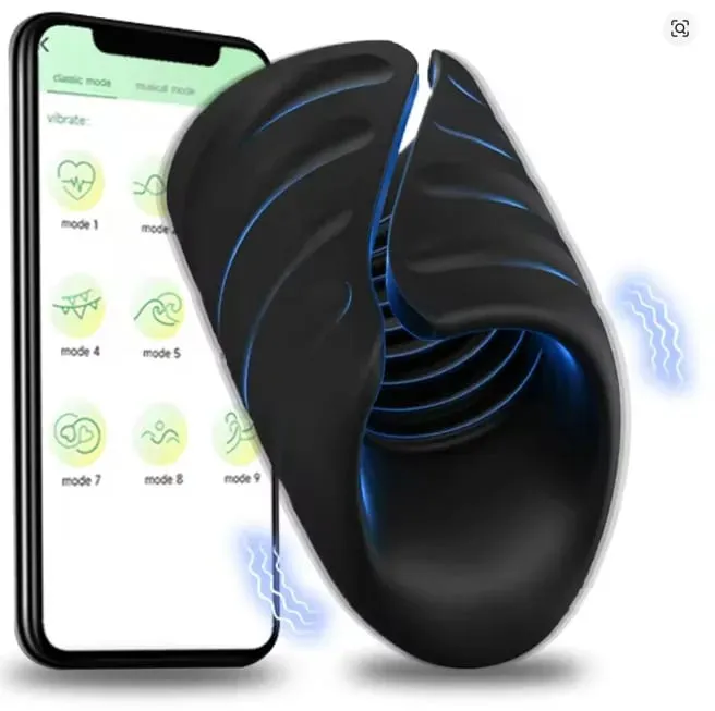 Male Glans Massager Pinching Penis Training Stimulator Vibrator for Ejaculation Delay Training Vibrator Adult Sex Toys for Men