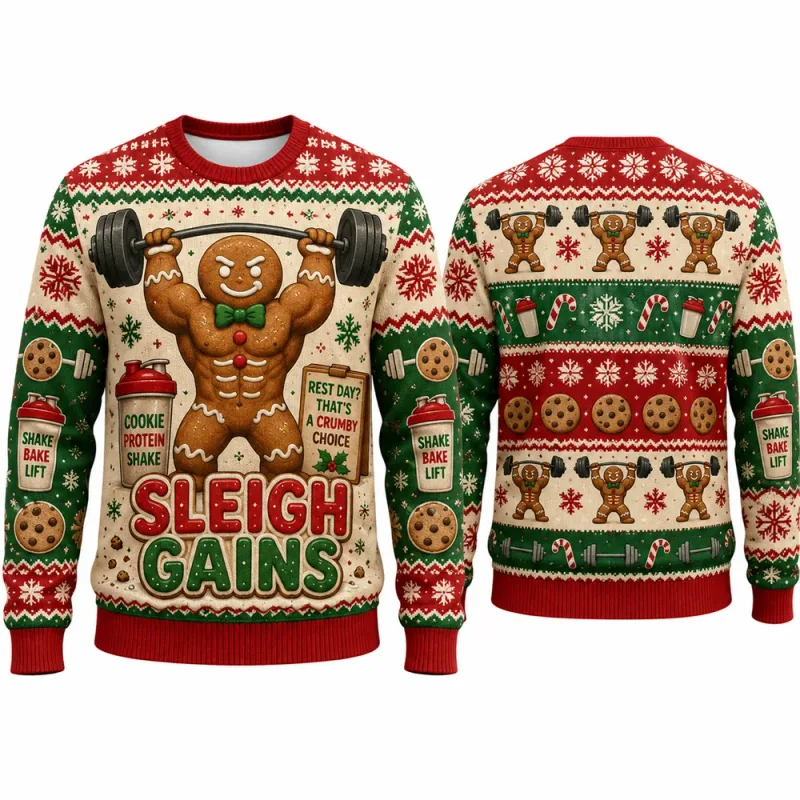 Goaty And Bright Christmas Sweatshirt Funny Goat 3D Printed Crewneck Long Sleeve Unisex Ugly Xmas Sweater Holiday Party Pullover