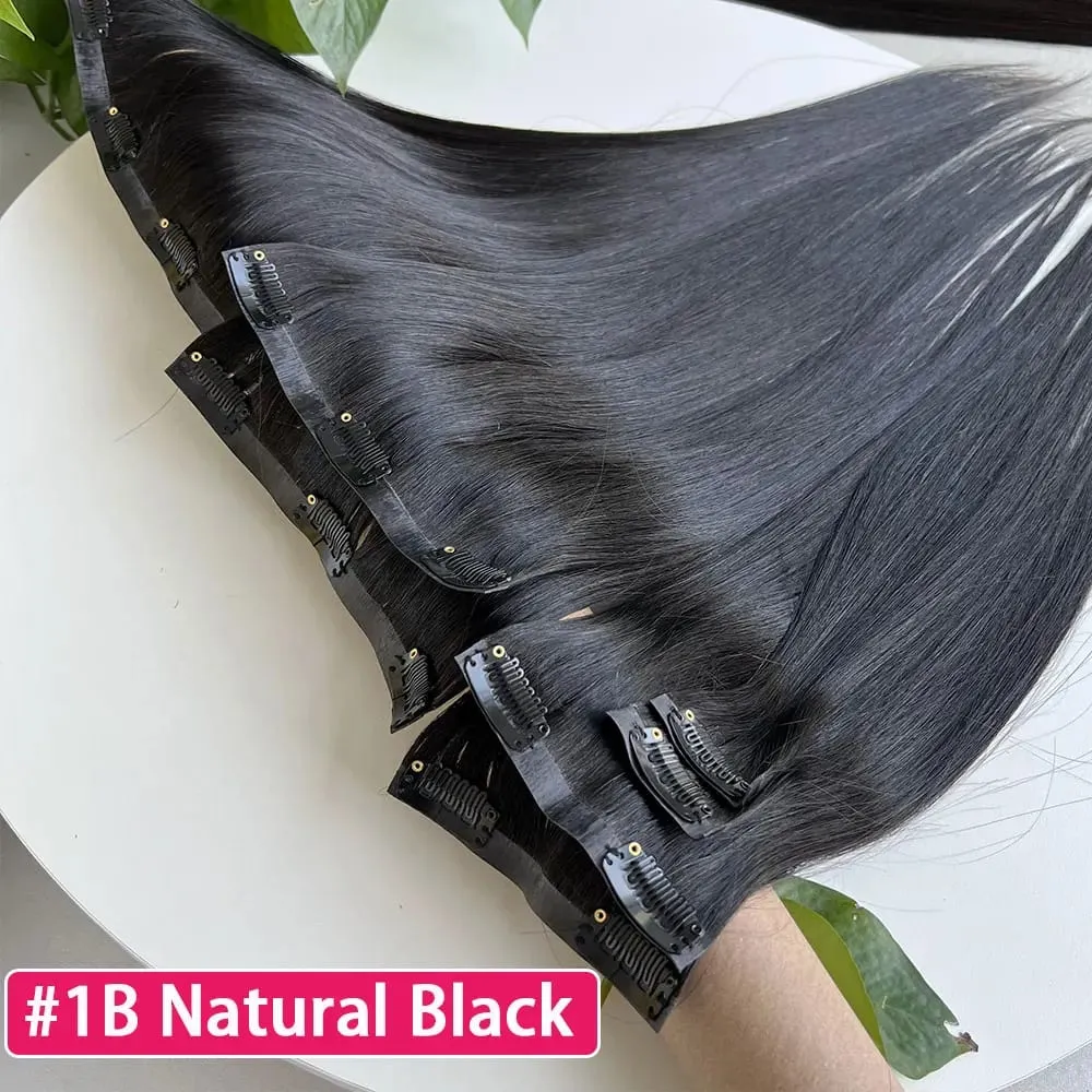 Straight Clip In Hair Extension Human Hair 100g/Set Straight Clip In Extension Full Head Vietnamese Clip Hair Extension for Wome