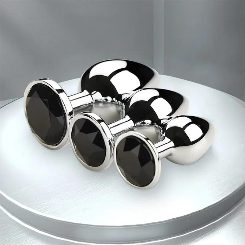 1Pcs Crystal Anus Metal anal plug Jewelry base novice player to senior player 5 size SM Butt g-point massage BDSM sex toys