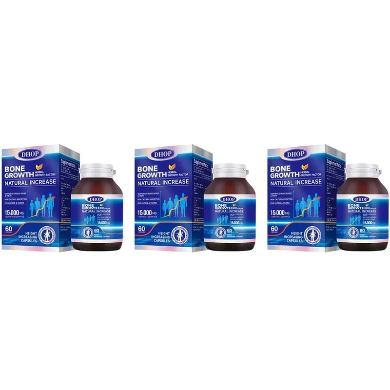 Bone Growth Natural Increase Capsules with L-Lysine Vitamin D3 Calcium & Zinc; Supports Strong Bones & Teeth 60 Capsules — image 8