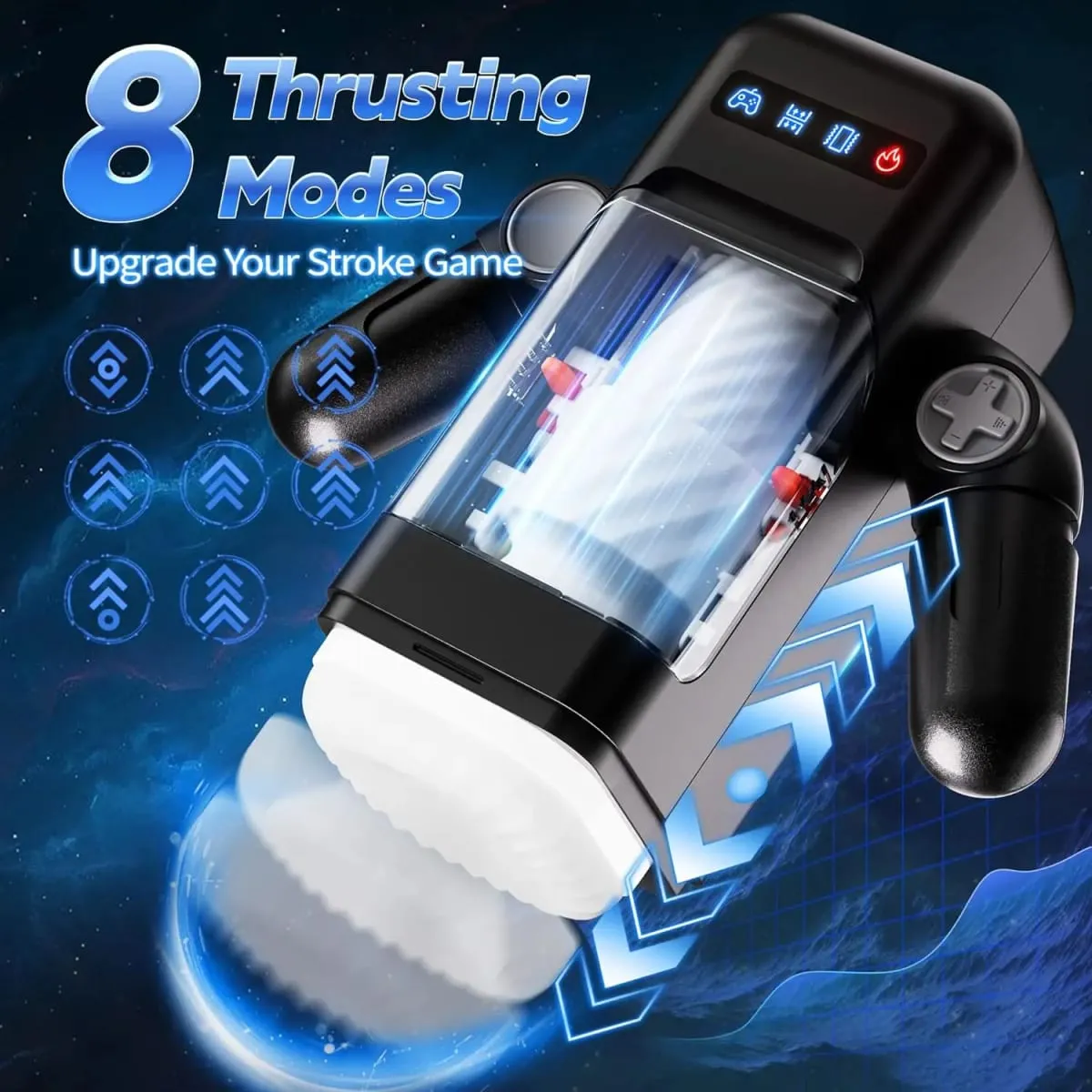 Upgrade Handle Thrusting Vibrating Speeds Sex Automatic Men Machine Masturbator Cup Blowjob Adult Sex Toys for Men Male
