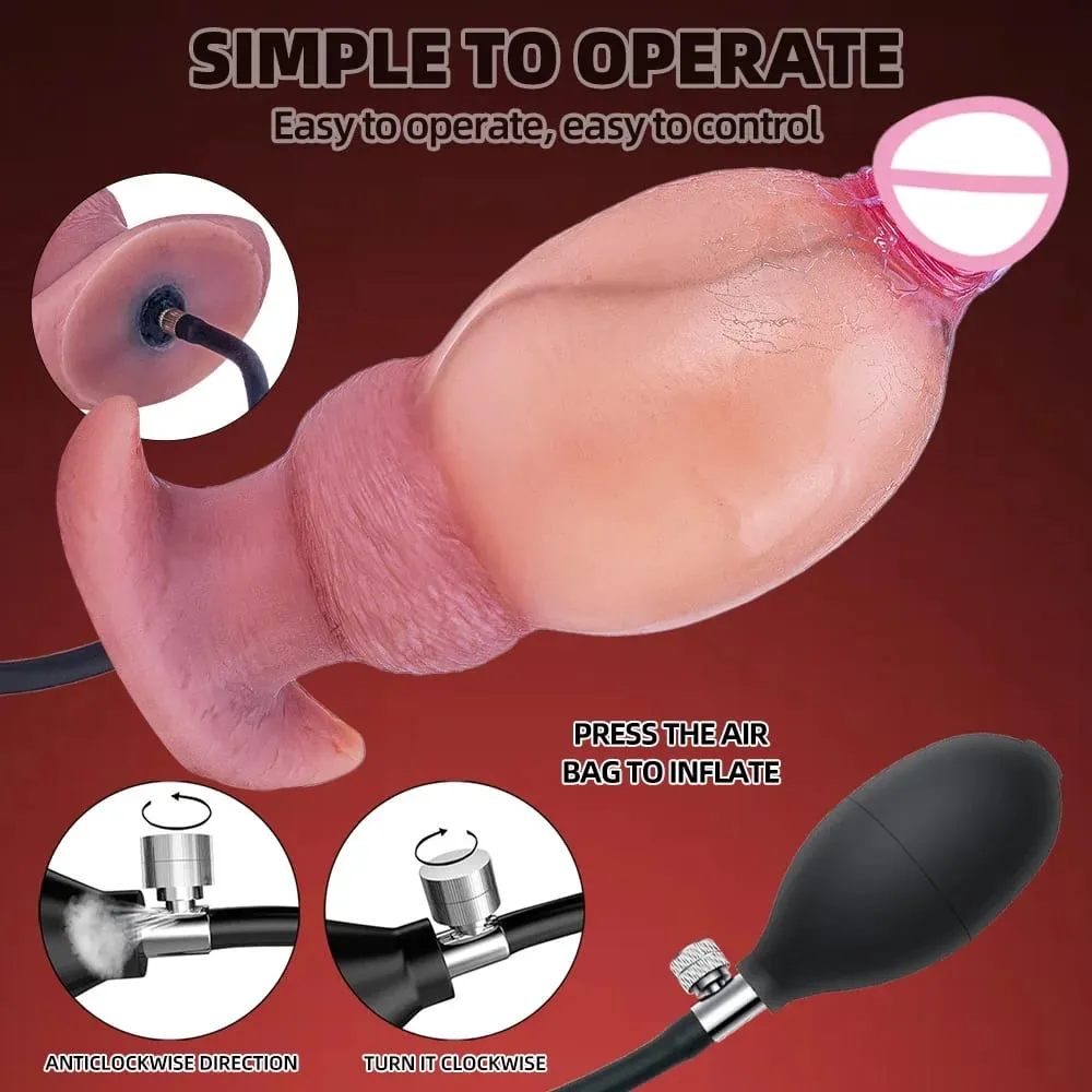 Butt Plug Inflatable Anal Plug Anal Wearable Buttplug Monster Dildo Knot Anal Trainer Adult Sex Toys for Men Gay Women Sex Toy