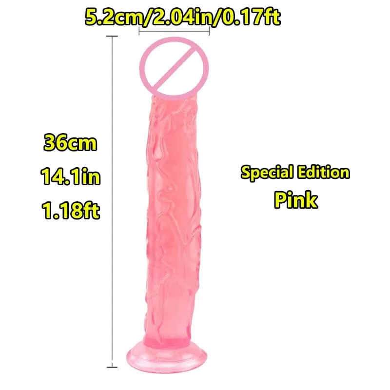 Super Cheap 7 Sizes 5 Colors Realistic Soft Jelly Dildo Suction Cup Adult Sex Toy for Women and Men Vaginal and Anal Masturbator