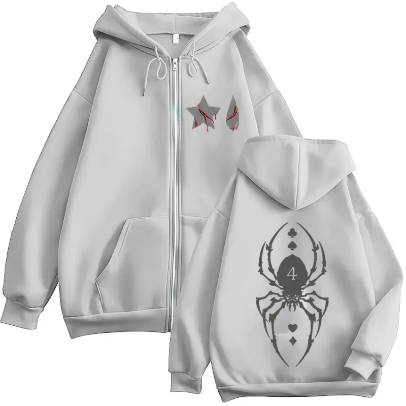 Japanese Anime Hunter X Hunter Spider Phantom Troupe Zipper Hoodies Men Women Casual Long Sleeves Zip Up Sweatshirts Jacket Coat