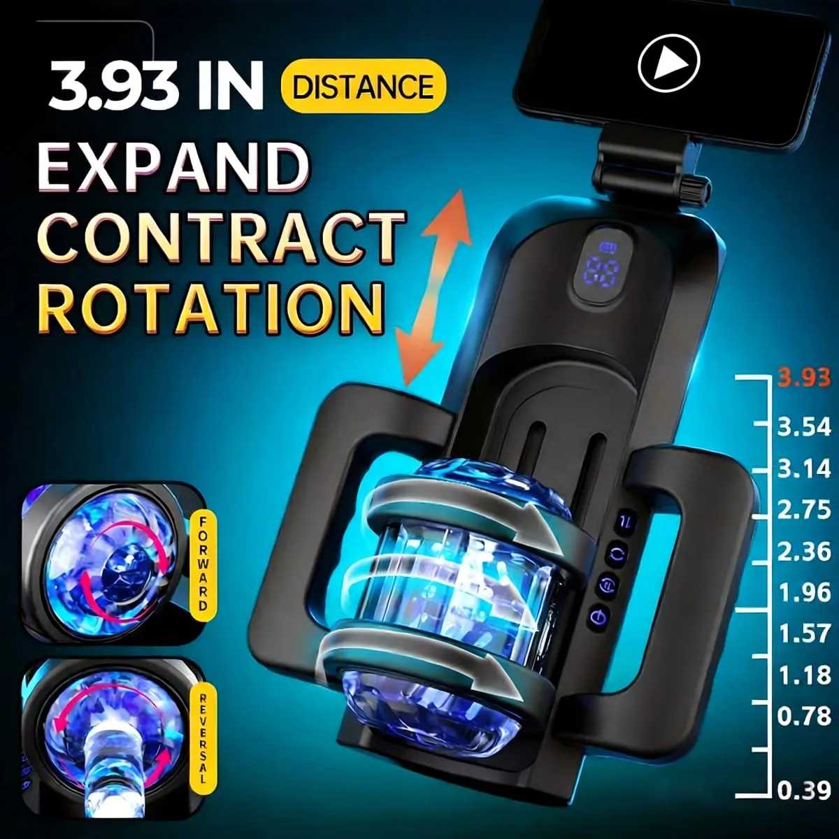 2026 New Automatic 12cm Thrusting Rotating Handle Phone Stand Male Mastusbafor Cup Pocket Puzzy Blowjob Machine Sex Toys For Men