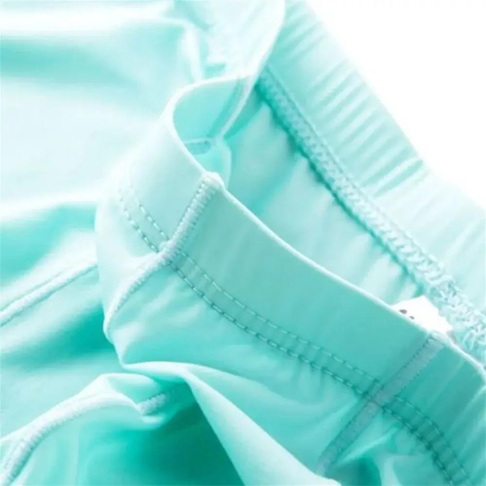 Boxers transparentes homens de seda gelo secagem rápida troncos masculinos verão sem costura roupa interior ultra-fino plus size shorts