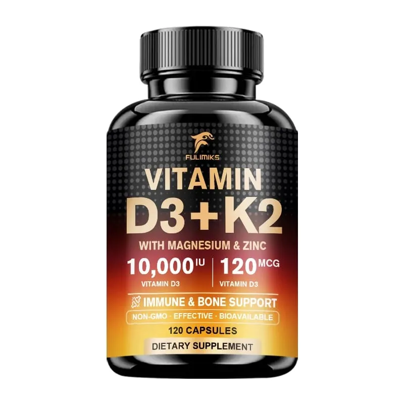 High Absorption Vitamin D3+K2 Supplement with Magnesium & Zinc Supports Bone Teeth Muscle & Immune Health for Daily Life — image 8