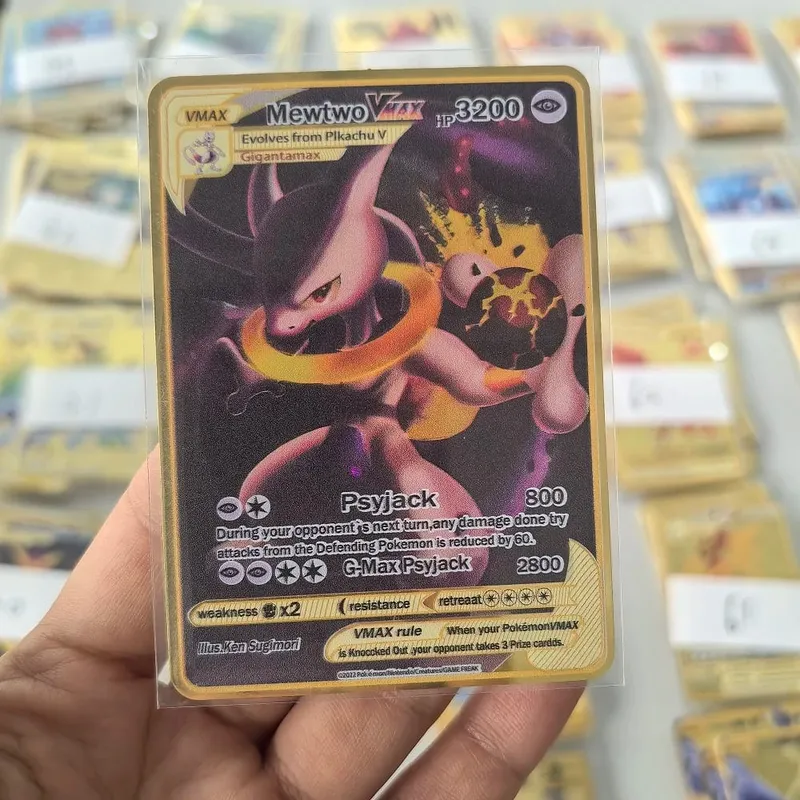 10000HP Charizard Vmax Pokemon Cards Metal English Card Arceus GX Vstar V Golden Limited Kids Gift Game Battle Collection Cards
