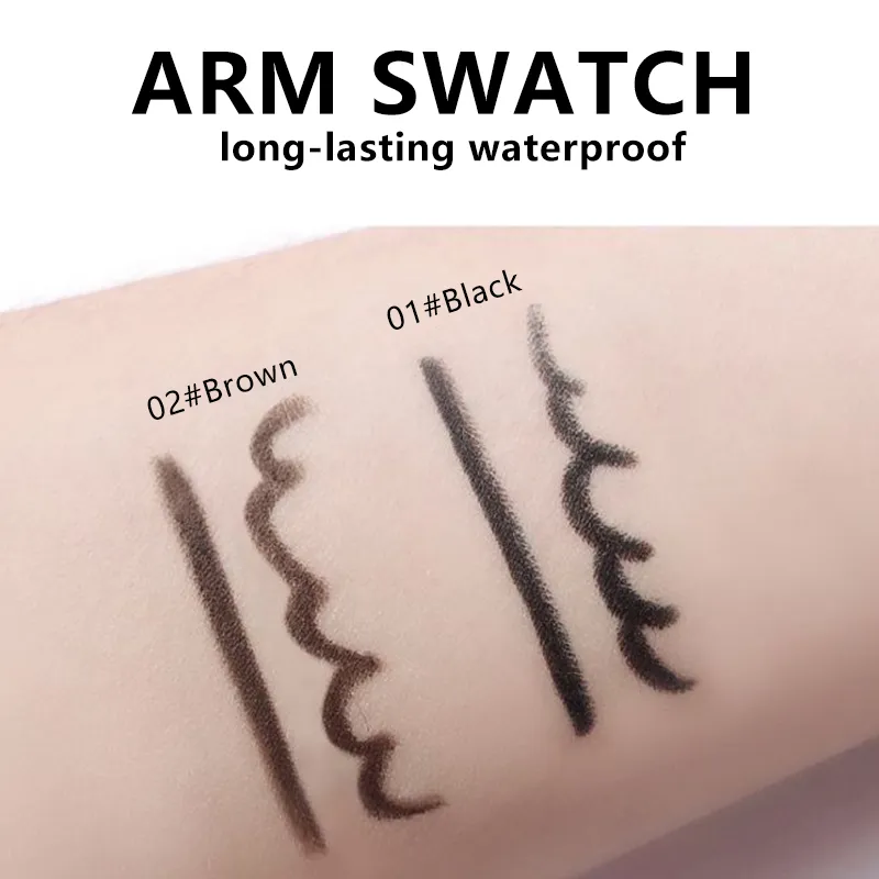 Black Brown Eyeliner Pencils Waterproof Sweatproof & Smudge-Proof with Easy Twist Application Eye Liner Pen for Bold Eye Makeup