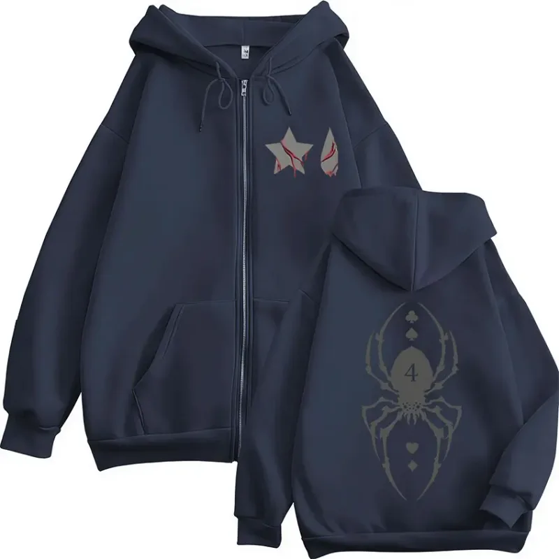 Japanese Anime Hunter X Hunter Spider Phantom Troupe Zipper Hoodies Men Women Casual Long Sleeves Zip Up Sweatshirts Jacket Coat
