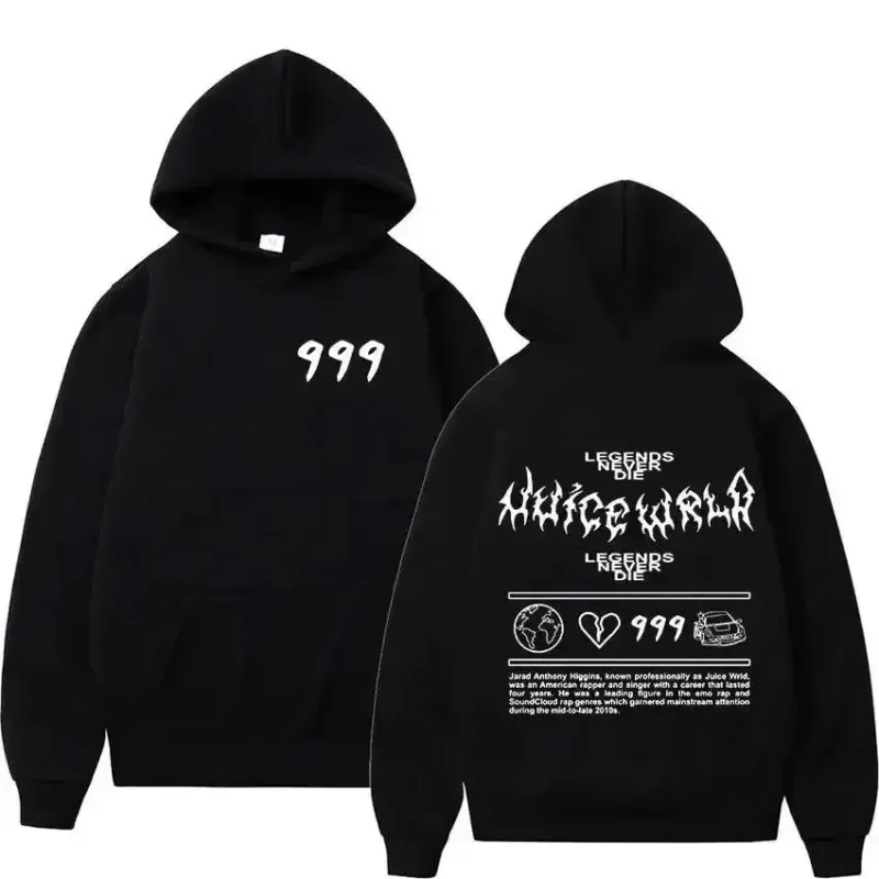 2026 Juice WRLD Men's Hooded Sweatshirt Autumn Fashion Hip Hoo Casual Pullover Unisex Street Style Loose Fit Warm Y2K Trend