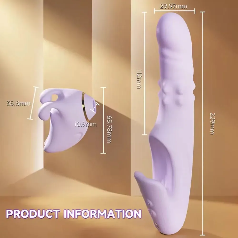 Vibromasseur à poussée détachable, stimulateur d'orgasme et de Clitoris, contrôle par application, 9 Modes de succion et 9 Modes télescopiques, jouets sexuels pour femmes