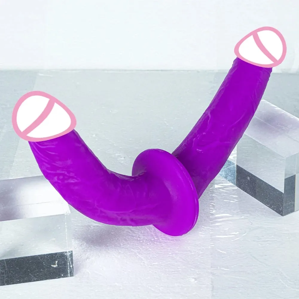Realistic Dildo Double Headed Long Penis Double Penetration G Spot Vagina Anal Dick Designed For Lesbian Women Adult Sex Toys