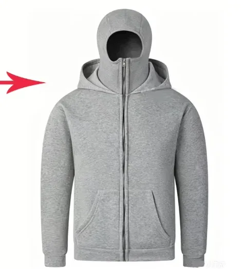 Men's and Women's Berets - Rock Style - Fall/Winter Collection - New Product - Double-Layered Hooded Sweatshirt - Zipper Jacket