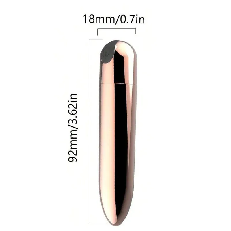 USB Rechargeable Bullet Vibrator - Waterproof Mini Powerful Vibrator 10 Modes Clit G-Spot Stimulator Sex Toy for Women