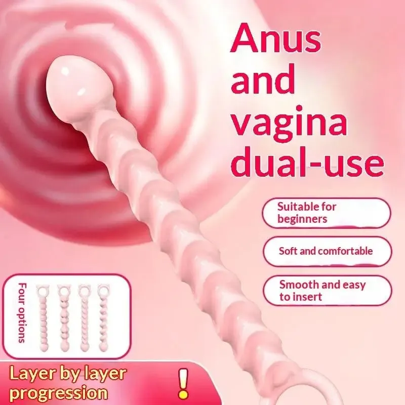 S-Beads Soft Anal Plug Anus Toys Big Balls Silicone G-Spot Stimulating Butt Plugs Adult Sex Couple Sexy — image 4
