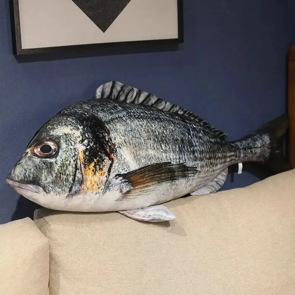 Perch Simulation Fish Plush Pillow Grouper Stuffed Cartoon Fish Plush Toy Soft Lovely Fish Anime Pillow Dolls Living Room