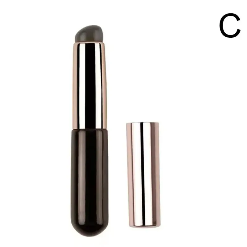 1Pc Silicone Lip Brushes with Cover Cap Concealer Brush Like Fingertips Q Soft Lipstick Makeup Brushes Round Head No Broken Pink