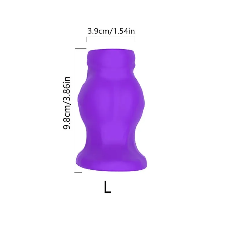 Morbido Silicone Hollow Anal Plug Tunnel Butt Plug Usura quotidiana Base svasata Clistere Dilatatore Anal Trainer Giocattolo del sesso per uomini Donne S/M/L