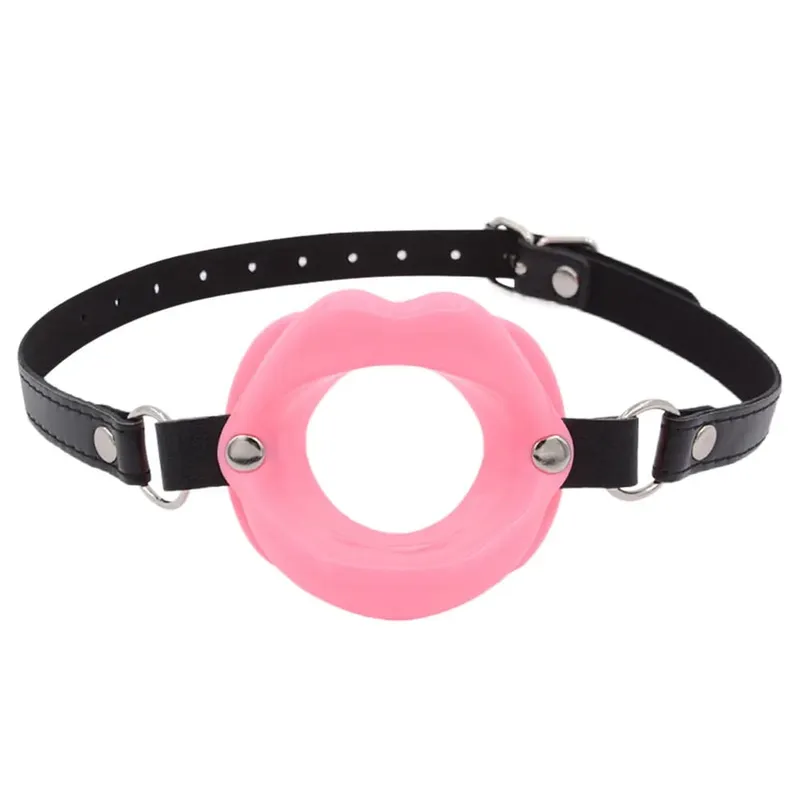 Silicone Oral Fixation Lips Ring Silicone O-Ring Open Mouth Gag for Couples Sex Toys BDSM Bondage Restraint Lips Shape 18+