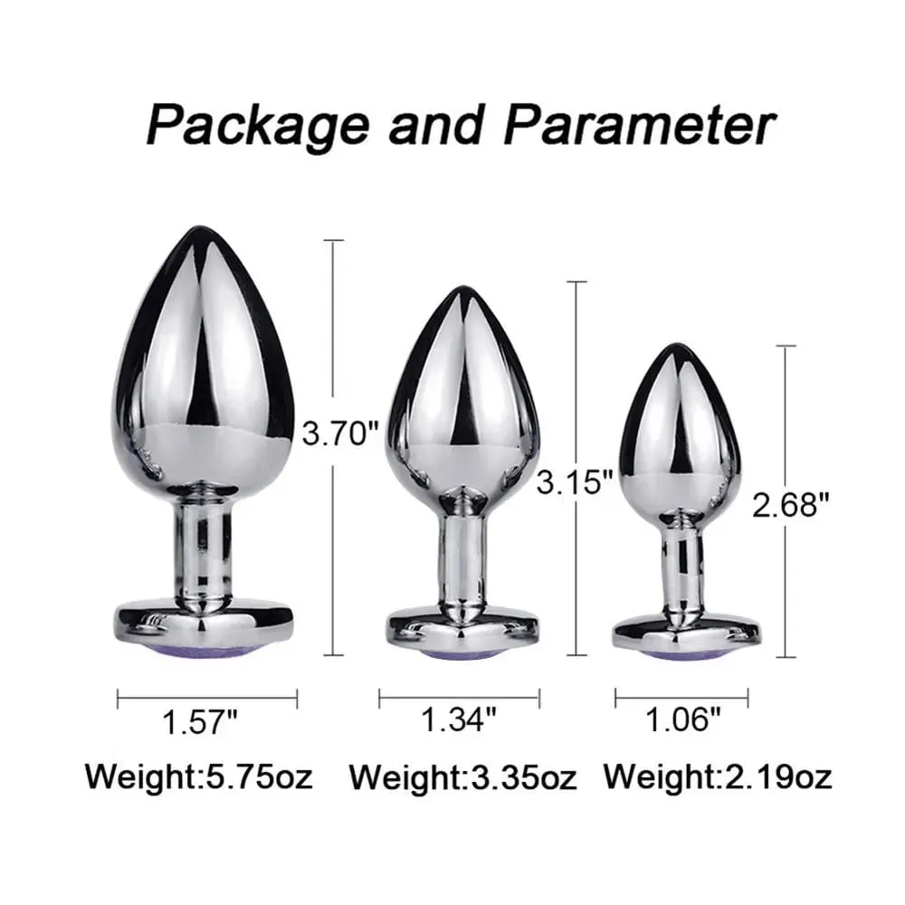 S/M/L Metal Anal Plug Butt Plug Sex Toy Butt Toy for Women Men Couples Gay Adult Game Masturbator Anal Diamond Sex Shop