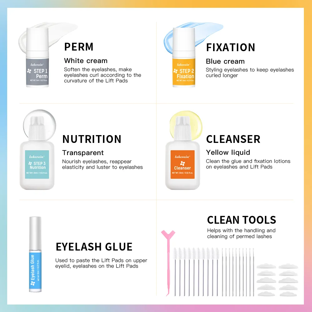 Eyelashes Lifting Kit Beauty Set Of Curly Eyelashes Eyebrow And Eyelashes Enhance Appearance Of Curly Tools Lash Perm Eye Makeup
