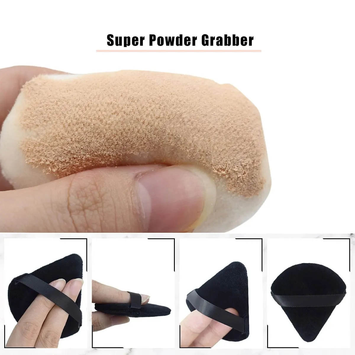 Wholesale Makeup Brushes 7Pcs Triangel Makeup Powder Puff Soft Velvet Cosmetic Sponges For Contouring Eye Corners Air Cushion — image 6