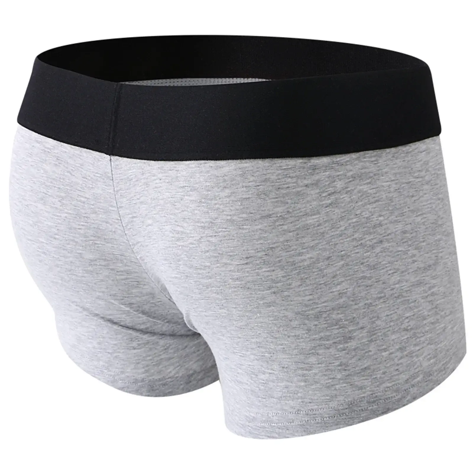 Mens Cotton Underwear Soft Open Pouch Hole Boxer Shorts Cock Ring Silicone Ring Sexy Boxer Briefs Erotic Panties Trunks Stretchy